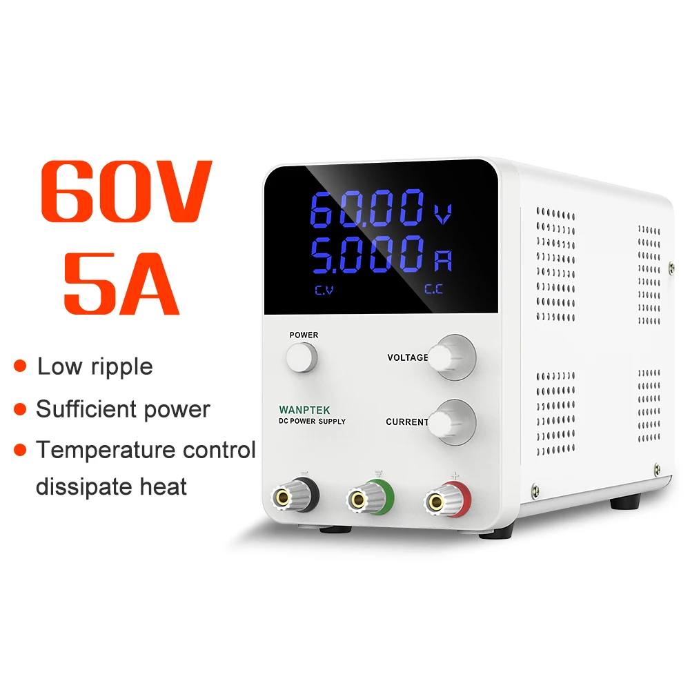 Импульсный источник питания постоянного тока, 30 в, 10 А, 60 В, 5 А, 110 В, 220 В, стабилизированный, Wanptek 
Импульсный источник питания постоянного тока, 30 в, 10 А, 60 В, 5 А, 110 В, 220 В, стабилизированный, Wanptek