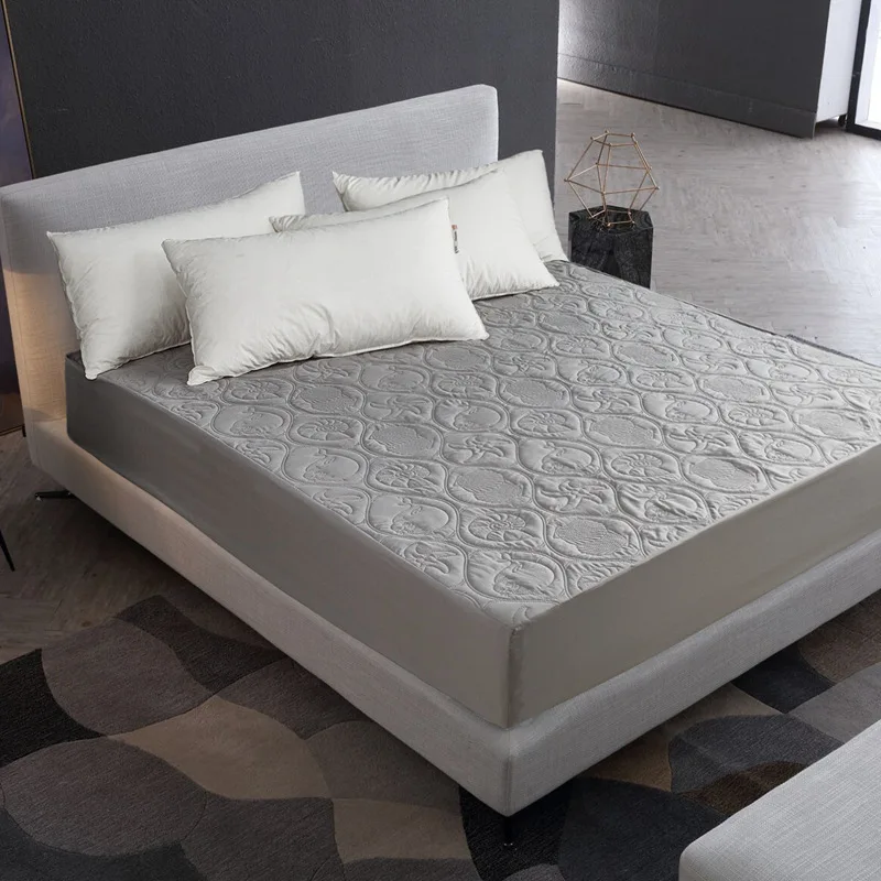 Waterproof Quilted Mattress Cover Solid Color Mattress Protector Cover Moisture-proof King Queen Size Soft Bed Pad Cover
Waterproof Quilted Mattress Cover Solid Color Mattress Protector Cover Moisture-proof King Queen Size Soft Bed Pad Cover