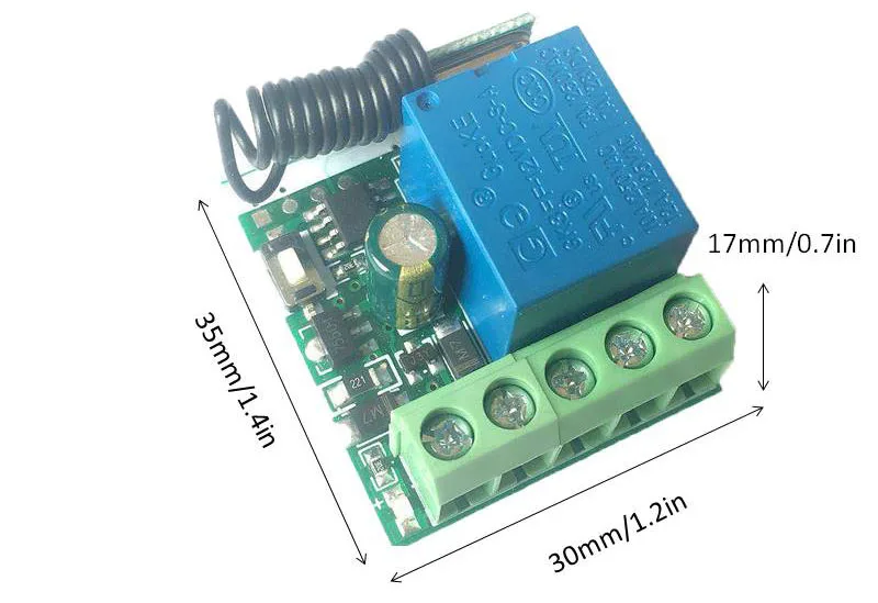 433MHz Universal Wireless Remote Control Switch 12V 1CH rf Relay and Transmitter for Remote gate/Light/LED DIY
433MHz Universal Wireless Remote Control Switch 12V 1CH rf Relay and Transmitter for Remote gate/Light/LED DIY