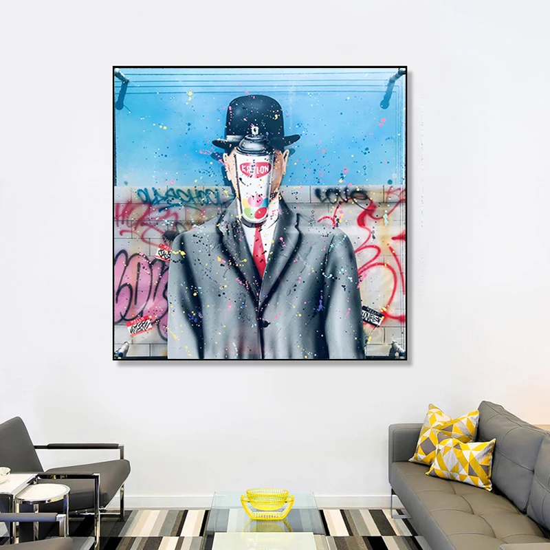Graffiti Street Art Son of Man By Rene Magritte Canvas Posters and Prints Pop Art Canvas Painting Art for Living Room Home Decor
Graffiti Street Art Son of Man By Rene Magritte Canvas Posters and Prints Pop Art Canvas Painting Art for Living Room Home Decor