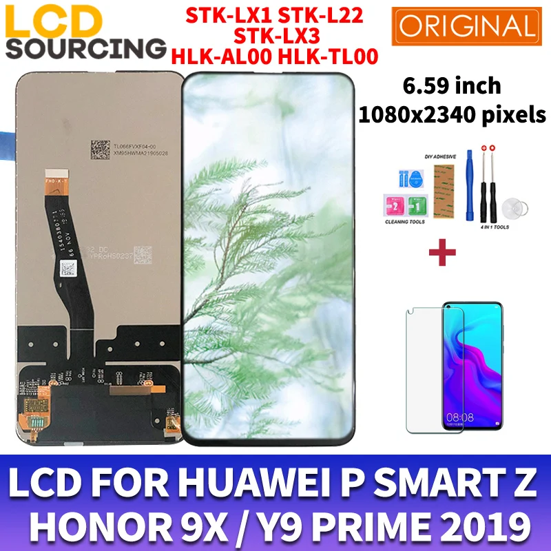 Оригинальный Для Huawei P Smart Z STK LX1 ЖК сенсорный экран дигитайзер сборка для Honor 9x LCD