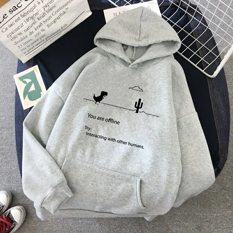 Autumn New Harajuku Kpop Women's Retro Hooded Dinosaur Long Sleeve Top Pullover Casual sweatshirt female Loose Gothic Hoodie
Autumn New Harajuku Kpop Women's Retro Hooded Dinosaur Long Sleeve Top Pullover Casual sweatshirt female Loose Gothic Hoodie