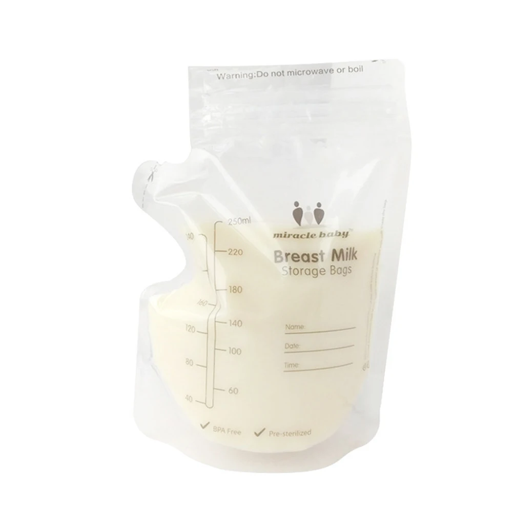 

30 шт 250 мл молока мешочек для кормления аксессуар свежий Предварительно стерилизованные для детских бутылочек, Еда хранения грудного молок...