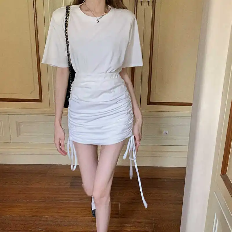 Real Shot Cost-Effective ~ Solid Color round Neck Half Sleeve T-shirt Drawstring Half
Real Shot Cost-Effective ~ Solid Color round Neck Half Sleeve T-shirt Drawstring Half