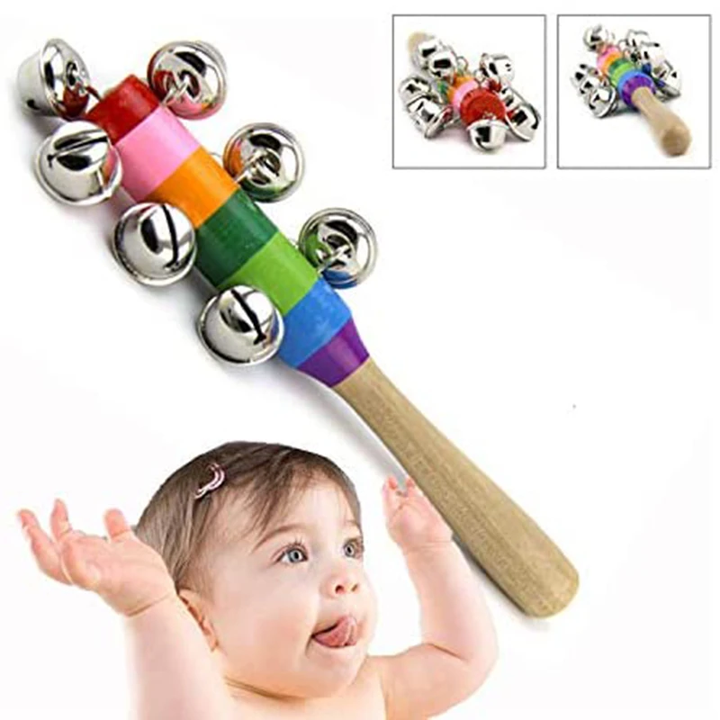 1/3Pcs Baby Rattle Toys Hand Held Bell Stick Wooden with 10 Metal Jingles Ball Colorful Rainbow Percussion Musical Toy A
1/3Pcs Baby Rattle Toys Hand Held Bell Stick Wooden with 10 Metal Jingles Ball Colorful Rainbow Percussion Musical Toy A