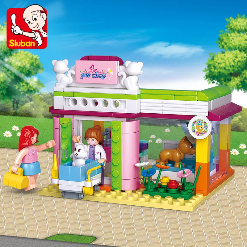 Sluban 0602 195 шт., набор строительных блоков для девочек Pink Dream Doggie Doie Dash Pet Shop Friends, образовательные игрушки для девочек
Sluban 0602 195 шт., набор строительных блоков для девочек Pink Dream Doggie Doie Dash Pet Shop Friends, образовательные игрушки для девочек