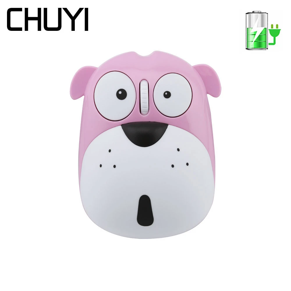 CHUYI Rechargeable Wireless Mouse 2.4Ghz Three Buttons Optical Cute Dog Shape 1200DPI Computer Mice For Laptop PC
CHUYI Rechargeable Wireless Mouse 2.4Ghz Three Buttons Optical Cute Dog Shape 1200DPI Computer Mice For Laptop PC