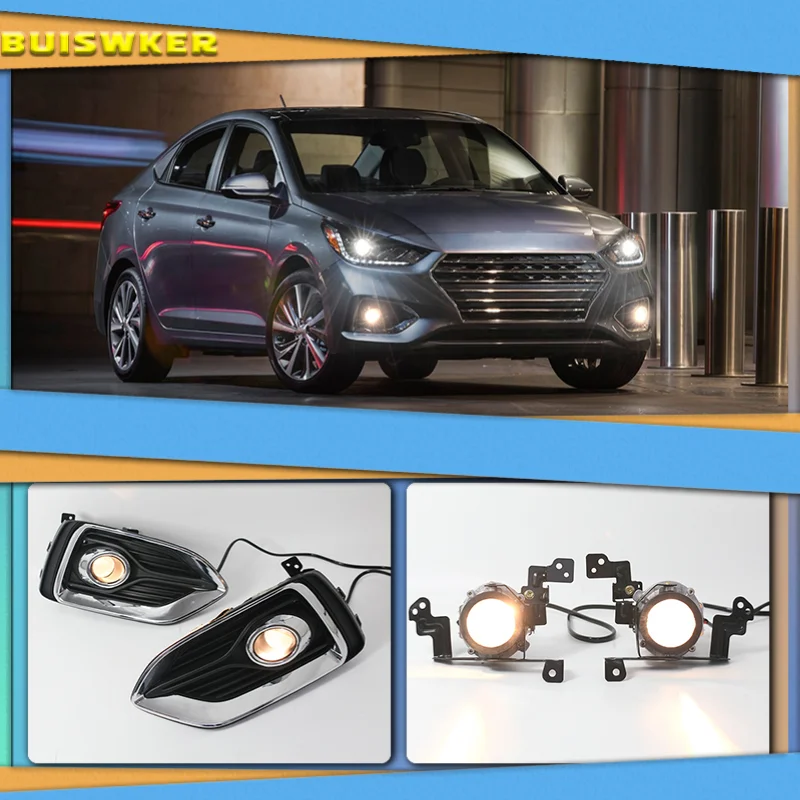 Дневные хосветильник огни для Hyundai Accent Solaris 2017 2018 2019 2020 1 пара |