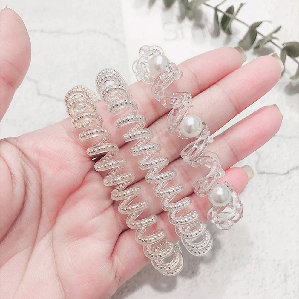 Telephone Wire Elastic Hair Band Rope Transparent Rubber Bands Scrunchies Ponytail Holder Gum For Women Girls Hair Tie 2021
Telephone Wire Elastic Hair Band Rope Transparent Rubber Bands Scrunchies Ponytail Holder Gum For Women Girls Hair Tie 2021