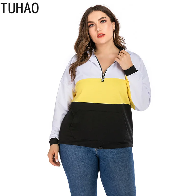 Повседневная Толстовка TUHAO большого размера 4XL 3XL, свитшот, женская одежда, топ для мам в полоску с воротником, толстовка большого размера в стиле оверсайз WM88
Повседневная Толстовка TUHAO большого размера 4XL 3XL, свитшот, женская одежда, топ для мам в полоску с воротником, толстовка большого размера в стиле оверсайз WM88