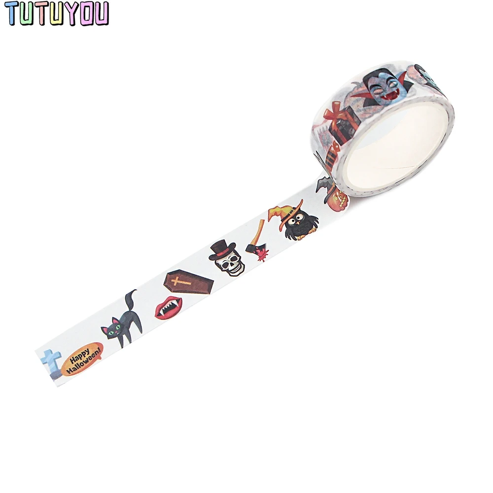 PC2310 1pcs Scary Halloween Theme Vampire Pumpkin Skull Washi Tapes Scrapbooking DIY Decorative Creative Kawaii Tapes
PC2310 1pcs Scary Halloween Theme Vampire Pumpkin Skull Washi Tapes Scrapbooking DIY Decorative Creative Kawaii Tapes