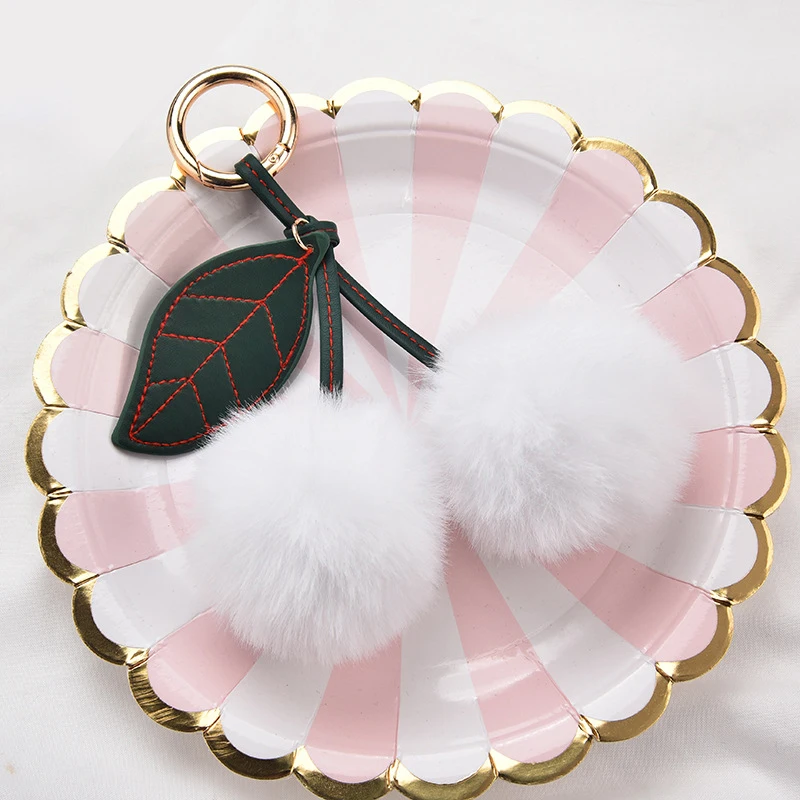 Cherry Key Chains New Cute Fluffy Artificial Rabbit Fur Ball Pompom Leaf Keychain Charm Handbag Car Key Holder Pendant Gift 2021
Cherry Key Chains New Cute Fluffy Artificial Rabbit Fur Ball Pompom Leaf Keychain Charm Handbag Car Key Holder Pendant Gift 2021