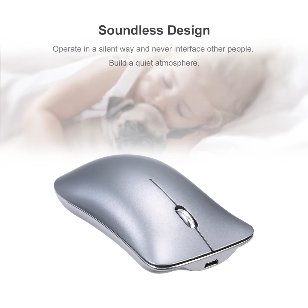 Wireless Dualmode Rechargeable Adjustable Aluminum Alloy BT 2.4GHz Optical Silent Ergonomic 1000/1200/1600DPI Mice for PC Laptop
Wireless Dualmode Rechargeable Adjustable Aluminum Alloy BT 2.4GHz Optical Silent Ergonomic 1000/1200/1600DPI Mice for PC Laptop