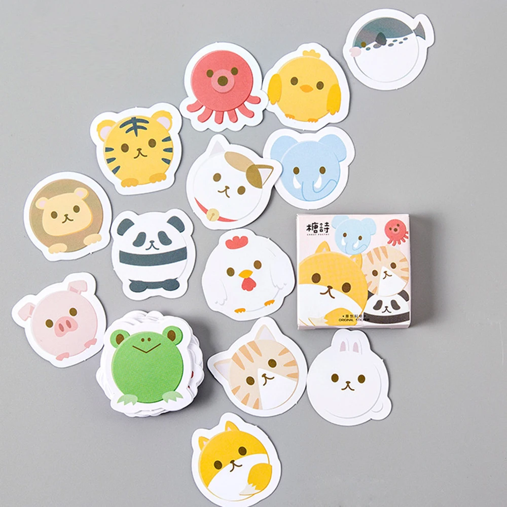 Kawaii 45 Pcs/box Cartoon Animals Cats Bear Frog Paper Stickers DIY Scrapbooking Photo Album Diary Decoration Sticker Labels 
Kawaii 45 Pcs/box Cartoon Animals Cats Bear Frog Paper Stickers DIY Scrapbooking Photo Album Diary Decoration Sticker Labels