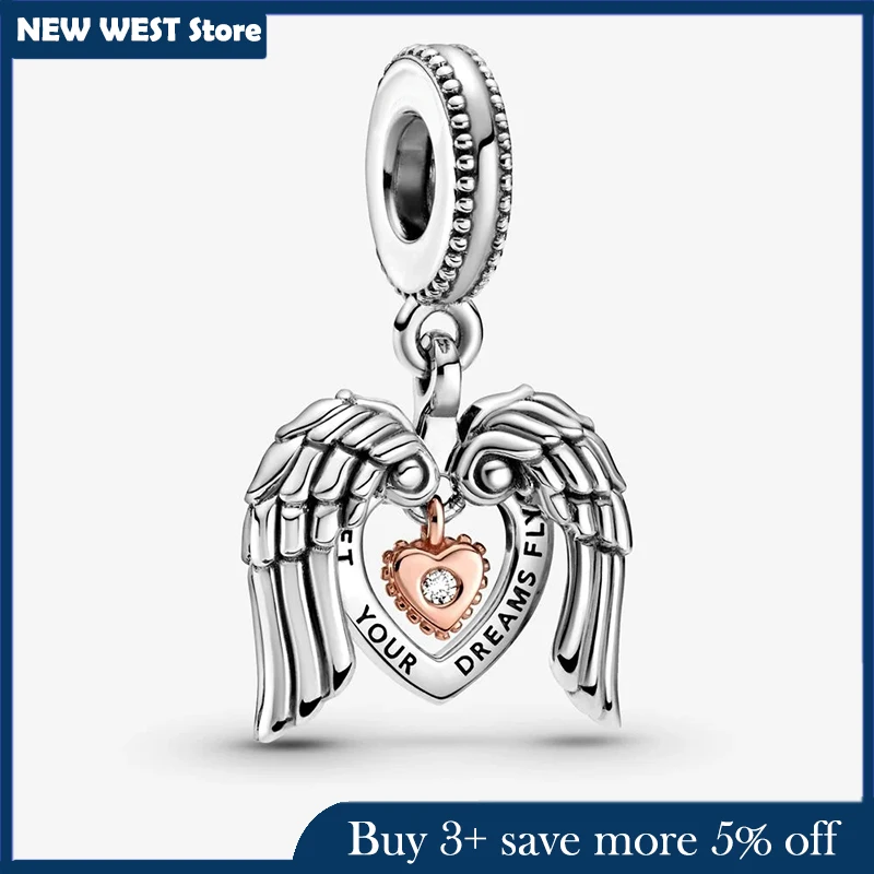 2021 New 925 Sterling Silver Beads Club Angel Wings & Heart Dangle Charms Fit Original Pandora Bracelet Women DIY Jewelry
2021 New 925 Sterling Silver Beads Club Angel Wings & Heart Dangle Charms Fit Original Pandora Bracelet Women DIY Jewelry