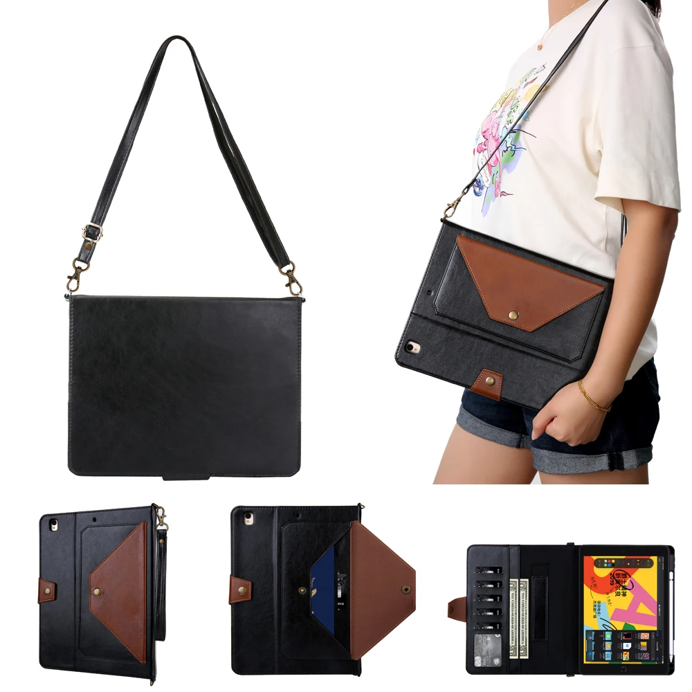 Fashion Ladies iPad 8th 10.2 Inch Shoulder Bag Cover Handheld Strap Case Multifunction Flip Wallet Card Smat Cover for iPad 2020
Fashion Ladies iPad 8th 10.2 Inch Shoulder Bag Cover Handheld Strap Case Multifunction Flip Wallet Card Smat Cover for iPad 2020