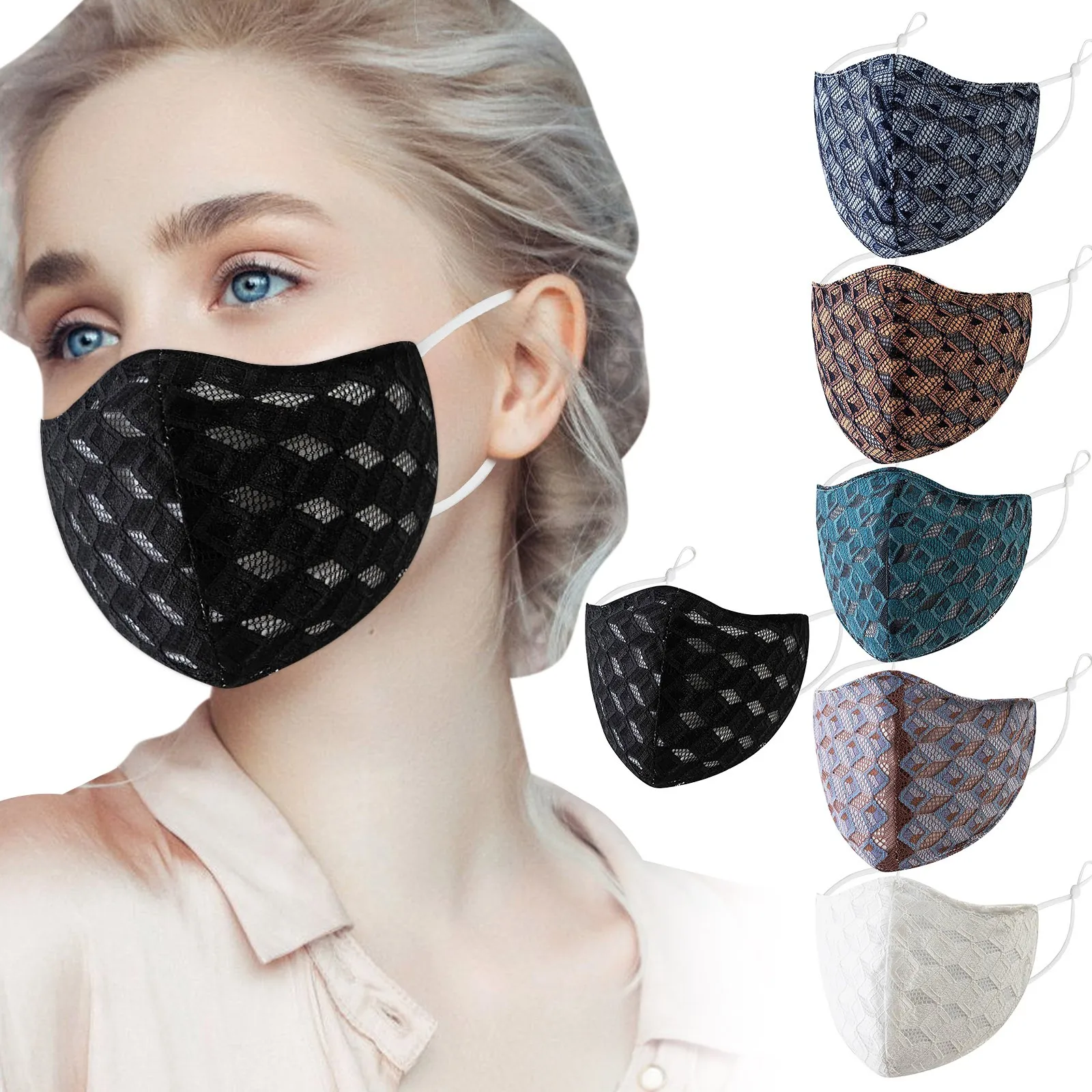 Reusable Washable Mask For Adult Women Men Face Masks Cotton Lace Facial Protector Dustproof Ear Loop Adjustable mascara masque
Reusable Washable Mask For Adult Women Men Face Masks Cotton Lace Facial Protector Dustproof Ear Loop Adjustable mascara masque