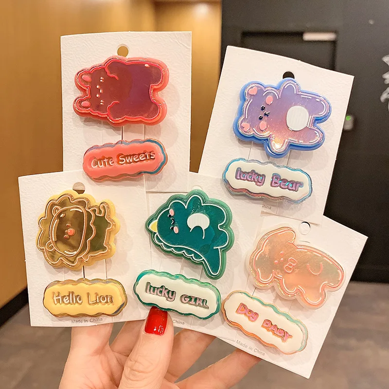 2 pcs/Set Colorful Mirror Bear Letter Hair Clip Cirl Hair Headdress Hair Accessories
2 pcs/Set Colorful Mirror Bear Letter Hair Clip Cirl Hair Headdress Hair Accessories