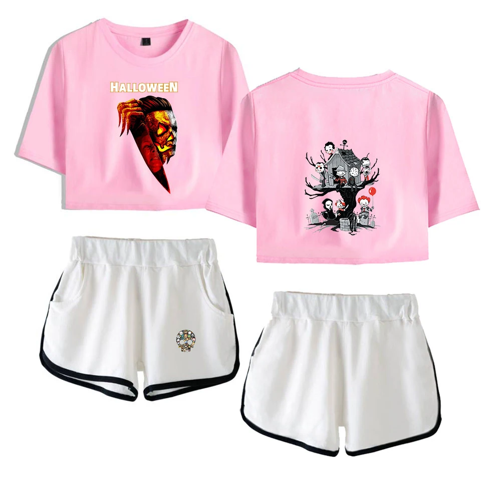 Women Two Piece Set Shorts+lovely T-shirt Hot Sale Clothes Print 2020 New Movie Halloween Short Pullover Above Knee, Mini Female
Women Two Piece Set Shorts+lovely T-shirt Hot Sale Clothes Print 2020 New Movie Halloween Short Pullover Above Knee, Mini Female