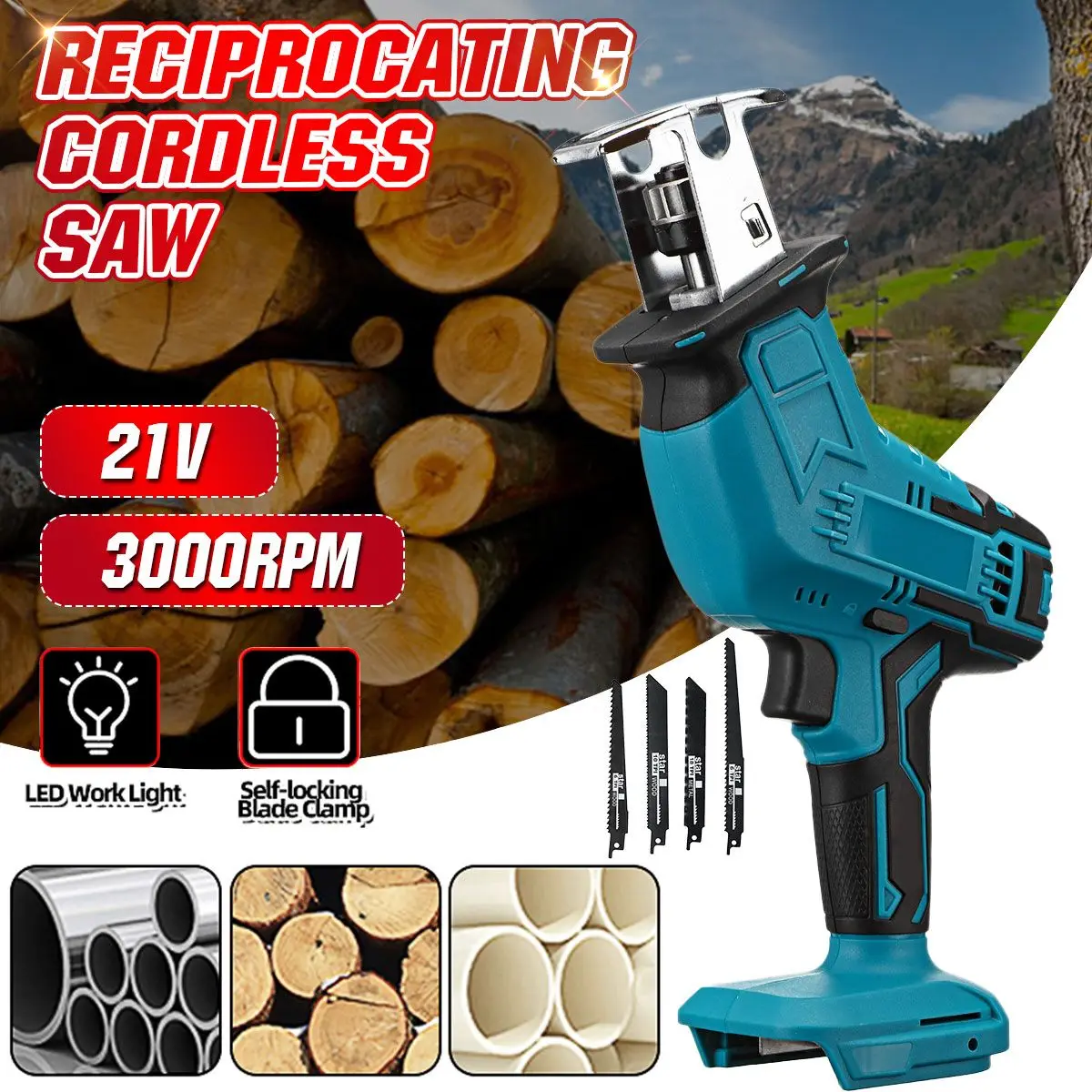 Electric Saw Set Cordless Portable Electric Jig Saw With Battery Woodworking Pruning One-handed Garden Tool Rechargeable + Case
Electric Saw Set Cordless Portable Electric Jig Saw With Battery Woodworking Pruning One-handed Garden Tool Rechargeable + Case