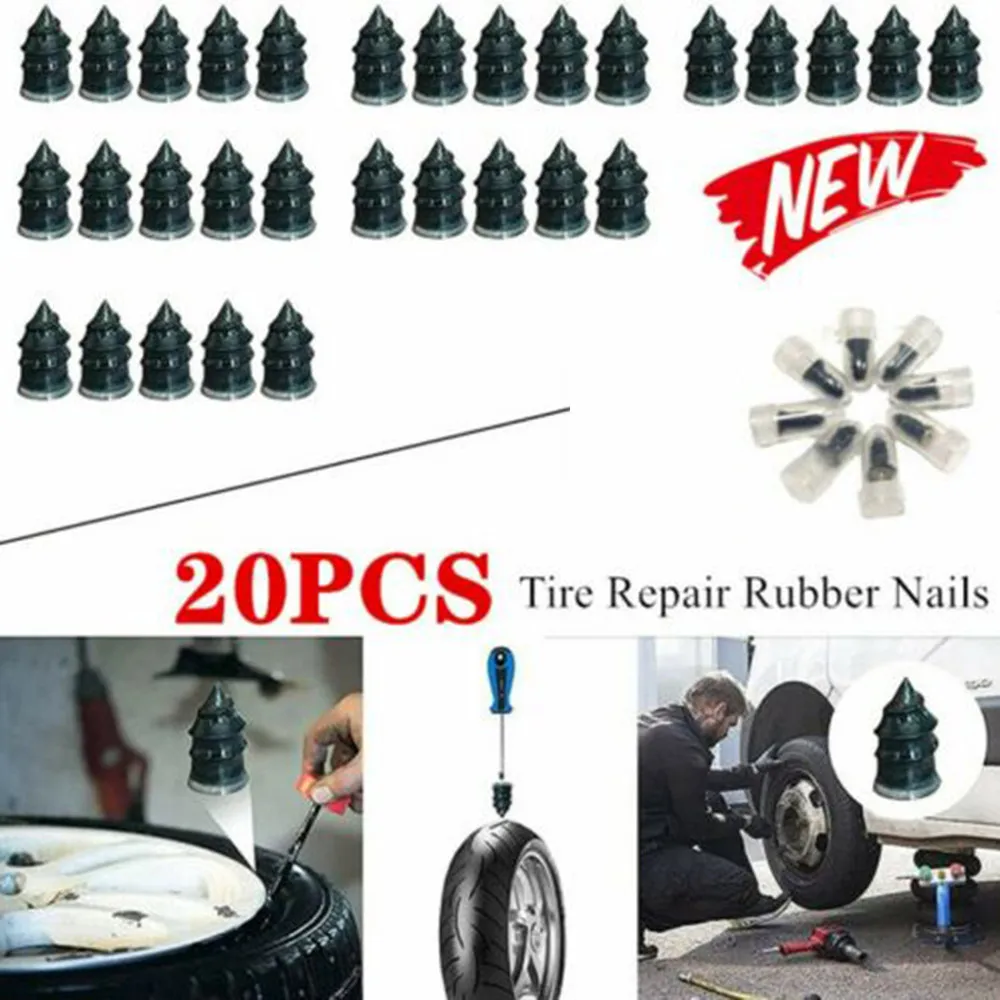 20Pcs/set Car Vacuum Tire Repair Tubeless Tyre Repair Rubber Nails Tool Professional Puncture Repair Nail
20Pcs/set Car Vacuum Tire Repair Tubeless Tyre Repair Rubber Nails Tool Professional Puncture Repair Nail