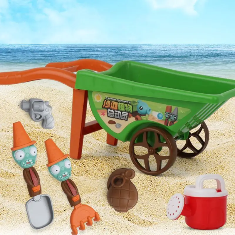 7 Pcs Wheelbarrow Beach Toys for Kids Sand Toys for Building Sand Castles Molds for beach and sand excursions
7 Pcs Wheelbarrow Beach Toys for Kids Sand Toys for Building Sand Castles Molds for beach and sand excursions