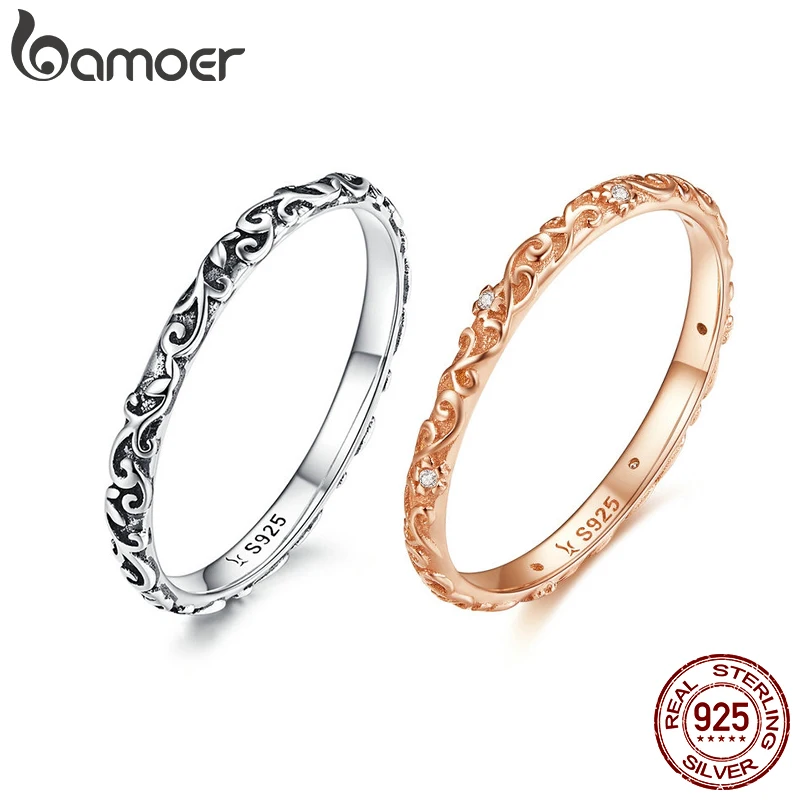 Bamoer Fashion Two Color Vintage Rattan Pattern 925 Sterling Silver Ring for Women and Men Highquality Bijoux Wedding Jewelry
Bamoer Fashion Two Color Vintage Rattan Pattern 925 Sterling Silver Ring for Women and Men Highquality Bijoux Wedding Jewelry