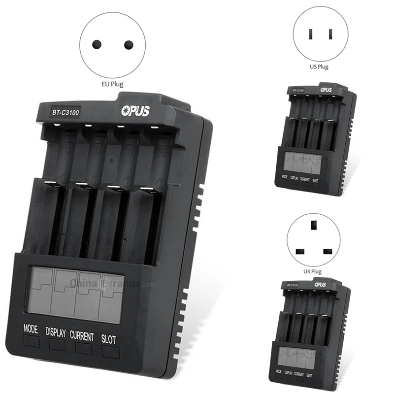 4-Slot LCD V2.2 OPUS Digital Smart Battery Charger for NiCd NiMH AA AAA Lithium Ion Batteries 16340 18650
4-Slot LCD V2.2 OPUS Digital Smart Battery Charger for NiCd NiMH AA AAA Lithium Ion Batteries 16340 18650