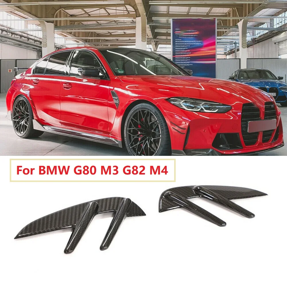 Dry Carbon Fiber Car Side Fender Vent Splitters Trim Decoration Sticker Fit For BMW 3 4 Series G80 M3 G82 G83 M4 2021-Up
Dry Carbon Fiber Car Side Fender Vent Splitters Trim Decoration Sticker Fit For BMW 3 4 Series G80 M3 G82 G83 M4 2021-Up