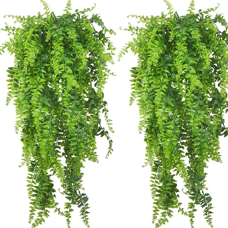 4 PCS Artificial Plants Vines Boston Fern Persian Rattan Greenery Fake Ferns Ivy for Wall Hanging Basket Decorations 
4 PCS Artificial Plants Vines Boston Fern Persian Rattan Greenery Fake Ferns Ivy for Wall Hanging Basket Decorations