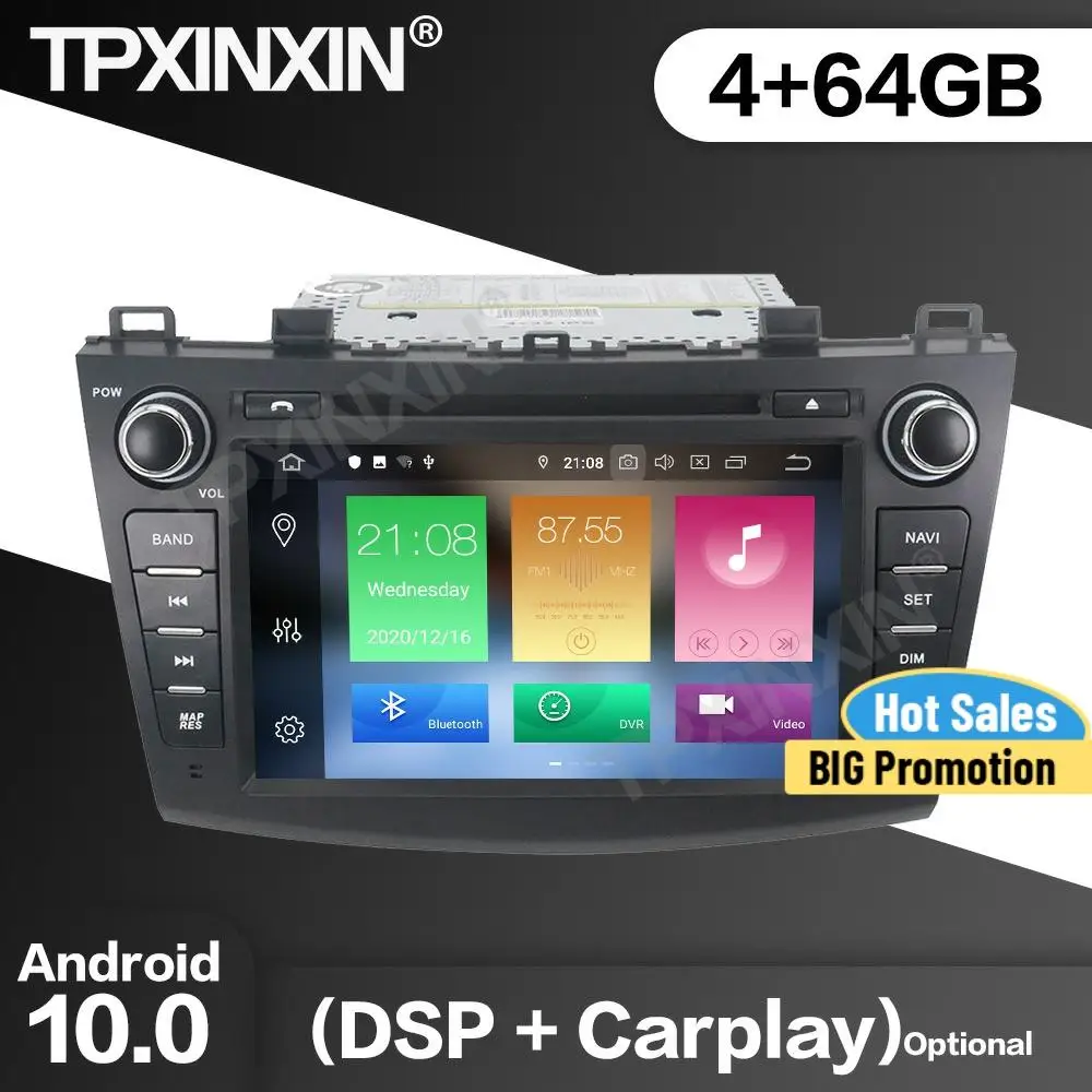 4+64G Car Radio 2 Din Stereo Receiver Android 10.0 For Mazda 3 2009 2010 2011 2012 GPS Navi Multimedia Player Recorder Head Unit
4+64G Car Radio 2 Din Stereo Receiver Android 10.0 For Mazda 3 2009 2010 2011 2012 GPS Navi Multimedia Player Recorder Head Unit