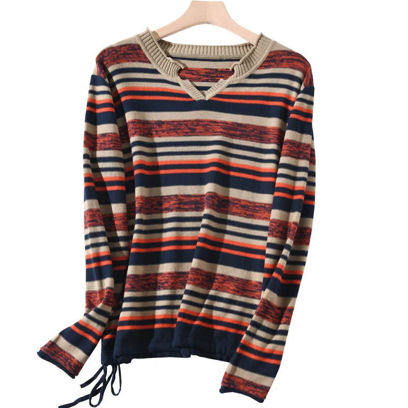 Thicken Cashmere Sweater Korean Style Women's Long Sleeve Autumn 2019 New Style Loose Striped Fashion Inner Knit Low Waist
Thicken Cashmere Sweater Korean Style Women's Long Sleeve Autumn 2019 New Style Loose Striped Fashion Inner Knit Low Waist