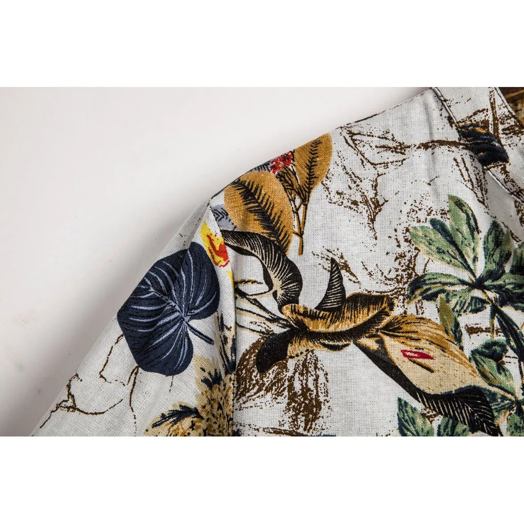 Mens Fashion Mens Short Sleeve Hawaiian Shirt Fast drying Ethnic Short Sleeve Casual Cotton Linen Printing Hawaiian Shirt Blouse
Mens Fashion Mens Short Sleeve Hawaiian Shirt Fast drying Ethnic Short Sleeve Casual Cotton Linen Printing Hawaiian Shirt Blouse