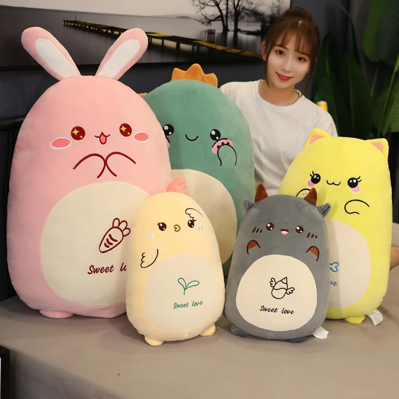 45/60/80cm Cartoon Animals Dinosaur Chick Cat Cattle Plush Toys Stuffed Soft Sleep Pillow Cushion Lovely Gift for Girls
45/60/80cm Cartoon Animals Dinosaur Chick Cat Cattle Plush Toys Stuffed Soft Sleep Pillow Cushion Lovely Gift for Girls