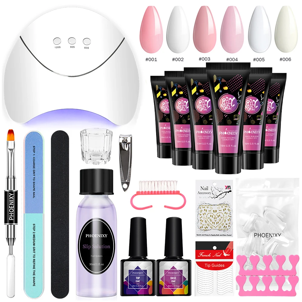 Phoenixy UV and LED Semi Permanent Nail Polish Nail Set With UV LED Lamp Acrylic Gel For Nails 48W Lamp Poly Nail Gel Kit
Phoenixy UV and LED Semi Permanent Nail Polish Nail Set With UV LED Lamp Acrylic Gel For Nails 48W Lamp Poly Nail Gel Kit