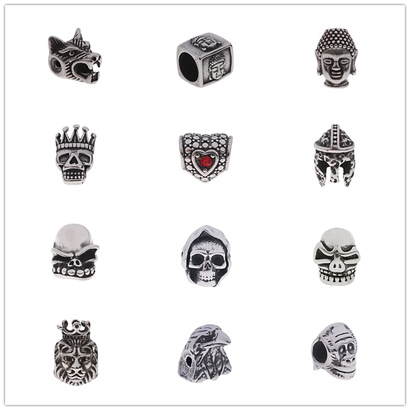 DIY punk beads for bracelet spacer Buddha head bead skull men women accessories making charms for jewelry hand made animal eagl
DIY punk beads for bracelet spacer Buddha head bead skull men women accessories making charms for jewelry hand made animal eagl