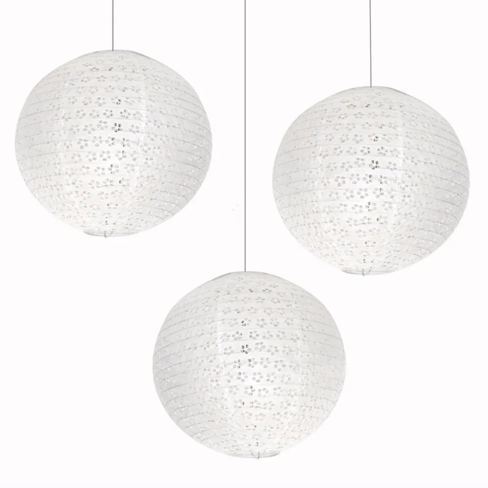10 шт./лот &quot25 см белые круглые японские Китайские бумажные фонарики-шарики Luminaria