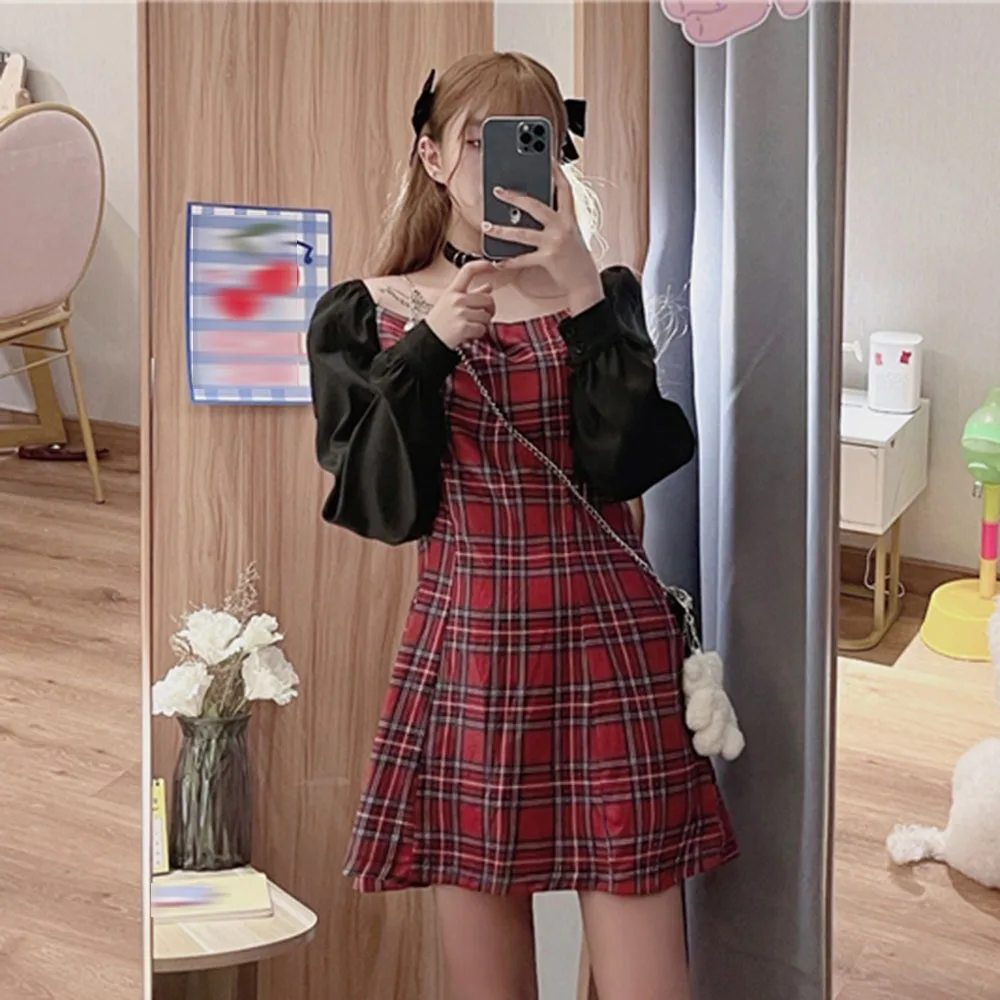 High Street Women's Dress 2021 Summer Fashion Hipster Designer Creative Casual Lattice Splicing Puff Sleeve All-match
High Street Women's Dress 2021 Summer Fashion Hipster Designer Creative Casual Lattice Splicing Puff Sleeve All-match