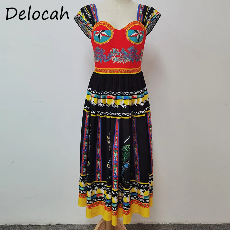 Delocah New 2021 Autumn Women Fashion Runway Midi Dress Short Sleeve Elegant High Waist Ladies Print A-Line Dresses Vestidos
Delocah New 2021 Autumn Women Fashion Runway Midi Dress Short Sleeve Elegant High Waist Ladies Print A-Line Dresses Vestidos