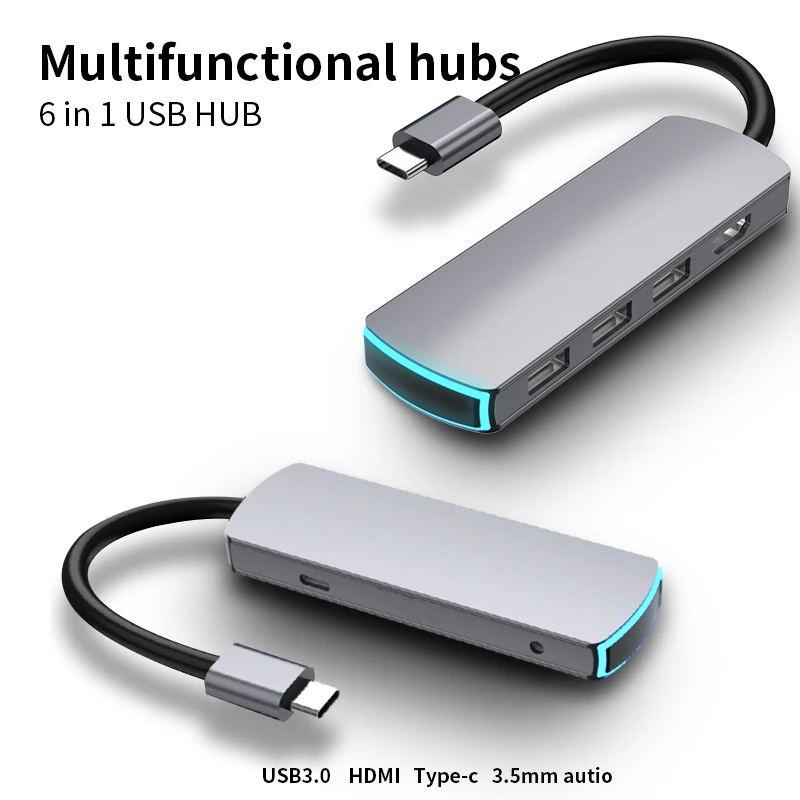 USB-концентратор 6 в 1, 4K, USB C-адаптер, док-станция с портом для зарядки PD типа C, аналогичен для MacBook Pro
USB-концентратор 6 в 1, 4K, USB C-адаптер, док-станция с портом для зарядки PD типа C, аналогичен для MacBook Pro