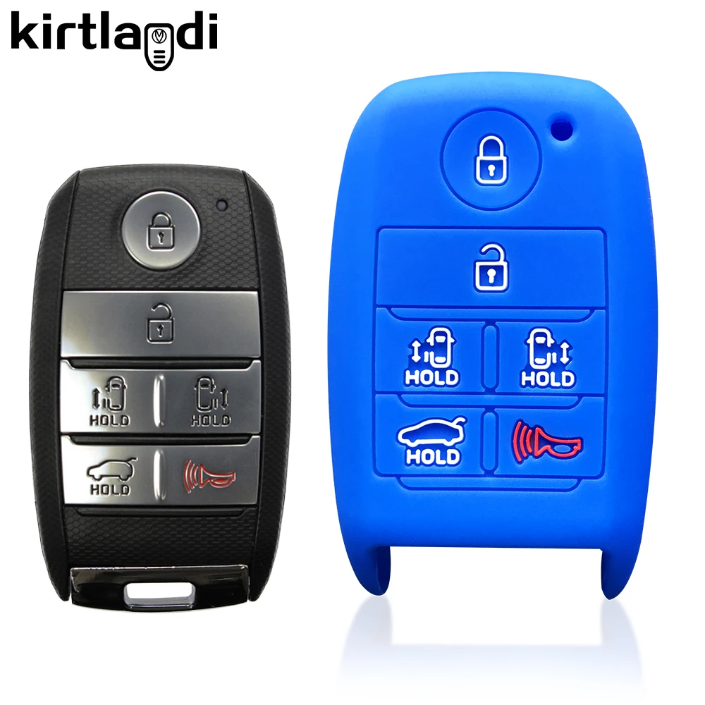 6 Button Remote Control Silicone Car Key Cover Holder for KIA Sedona Grand Carnival Sorento Shell Fob Key Case Protection Skin
6 Button Remote Control Silicone Car Key Cover Holder for KIA Sedona Grand Carnival Sorento Shell Fob Key Case Protection Skin