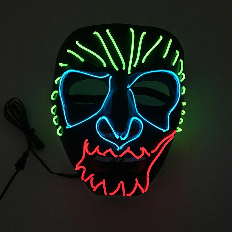 

Светящаяся маска с орлом из электролюминесцентного провода, реквизит для косплея и вечеринки, светящаяся светодиодная маска с животными из...