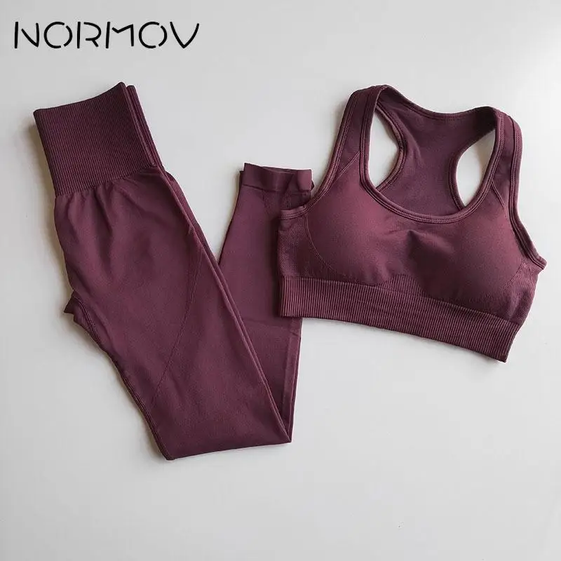 NORMOV Seamless Yoga Set Sportswear Sports Bra+Leggings Fitness Pants Gym Running Suit Exercise Clothing Athletic
NORMOV Seamless Yoga Set Sportswear Sports Bra+Leggings Fitness Pants Gym Running Suit Exercise Clothing Athletic