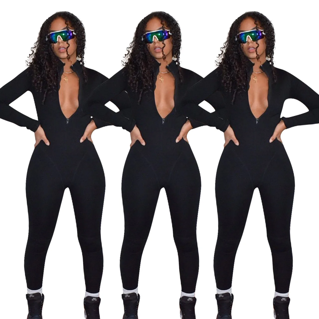 HAOOHU Autumn Women Streetwear Long Sleeve Bodycon Solid Winter Sexy Sport Fitness Jumpsuits Romper Overalls For Women 
HAOOHU Autumn Women Streetwear Long Sleeve Bodycon Solid Winter Sexy Sport Fitness Jumpsuits Romper Overalls For Women