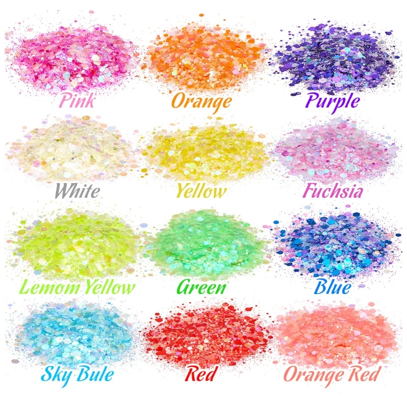 Color Shining Glitter Powder Sequins Epoxy Resin Crafts Filler Pigments Nail Art Decorations DIY Jewelry Making Filling Material
Color Shining Glitter Powder Sequins Epoxy Resin Crafts Filler Pigments Nail Art Decorations DIY Jewelry Making Filling Material