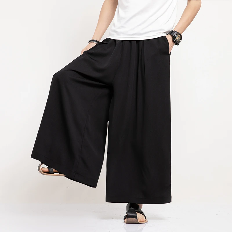 2021 Men Linen Wide Leg Pants Mens Harajuku Streetwear Harem Pants Male Chinese Style HanFu Kongfu Trousers Ankle-Length Pants
2021 Men Linen Wide Leg Pants Mens Harajuku Streetwear Harem Pants Male Chinese Style HanFu Kongfu Trousers Ankle-Length Pants