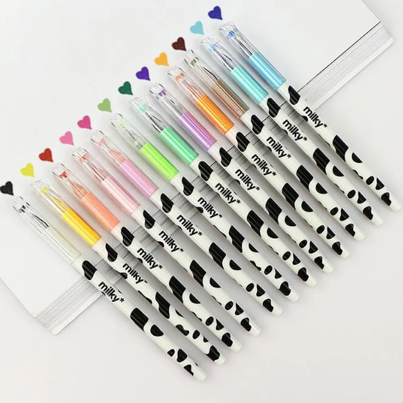5pc Milky Cow 12 Color Diamond Gel Pen Korean Version Of Cartoon Stationery Color Student Graffiti Painting Pen School Supplies 
5pc Milky Cow 12 Color Diamond Gel Pen Korean Version Of Cartoon Stationery Color Student Graffiti Painting Pen School Supplies
