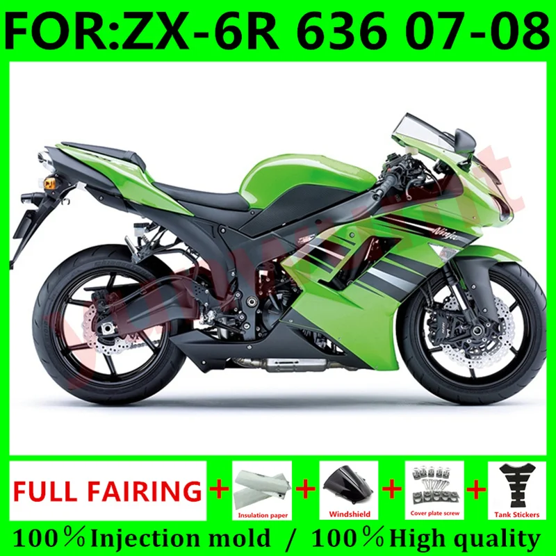 New Motorcycle Injection mold Fairings Kit Fit For Kawasaki Ninja ZX-6R ZX6R 636 2007 2008 07 08 bodywork fairing green black
New Motorcycle Injection mold Fairings Kit Fit For Kawasaki Ninja ZX-6R ZX6R 636 2007 2008 07 08 bodywork fairing green black