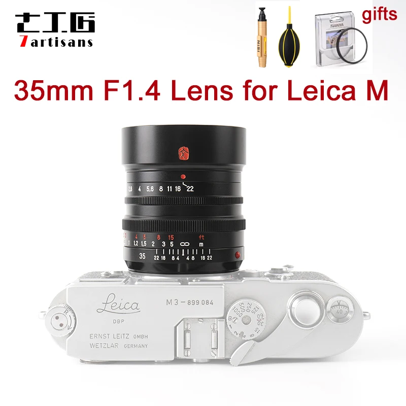 Original 7Artisans 35mm F1.4 Manual Focus MF Camera Lens for Leica M Mount Full Frame Lens for M240 M3 M6 M7 M8 M9 M10 Camera
Original 7Artisans 35mm F1.4 Manual Focus MF Camera Lens for Leica M Mount Full Frame Lens for M240 M3 M6 M7 M8 M9 M10 Camera