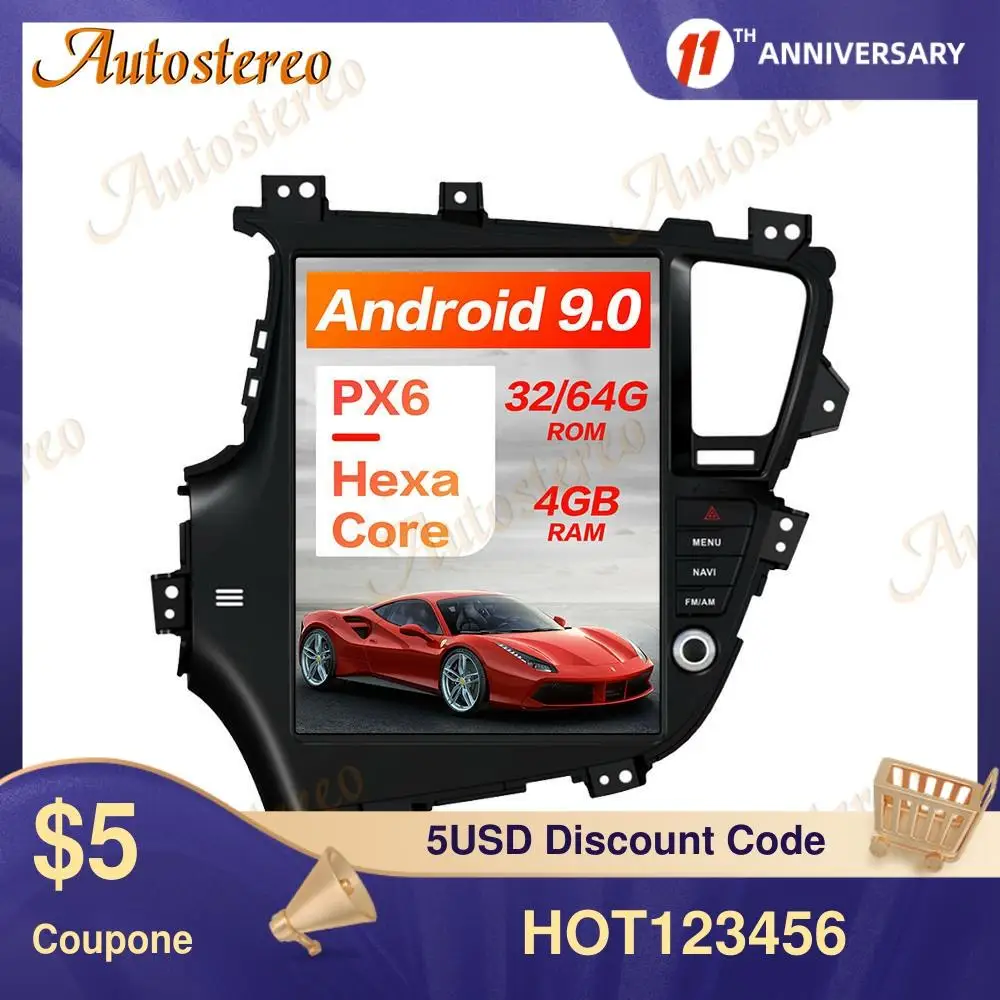 12.9 Inch For KIA Optima For KIA K5 2010-2013 Android 9.0 Tesla Style Stereo HeadUnit Multimedia Player Auto Radio Tape Recorder
12.9 Inch For KIA Optima For KIA K5 2010-2013 Android 9.0 Tesla Style Stereo HeadUnit Multimedia Player Auto Radio Tape Recorder
